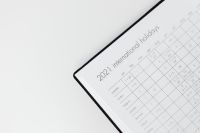 Kaboompics - Angled View of 2021 International Holidays Calendar Layout
