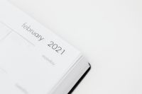 Kaboompics - Soft Focus Close-Up of February 2021 Planner Page