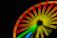 Kaboompics - Rainbow Ferris Wheel Cropped Right with Black Copy Space