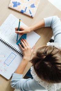 Kaboompics - Geometry Tools and Calculator on Homework Desk