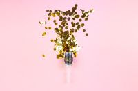 Kaboompics - Glam Confetti Push Pop on pink background