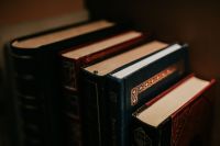 Kaboompics - Collection of Decorative Vintage Hardcover Books