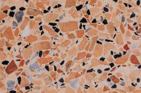 Kaboompics - Terracotta Terrazzo Stone Pattern with Black, Gray and Ivory Chips