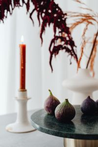 Kaboompics - Whole Figs And Candle In Elegant Still Life