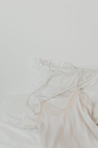 Kaboompics - White Satin Nightgown Close-Up with Lace