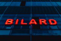 Kaboompics - Neon sign Bilard on the building