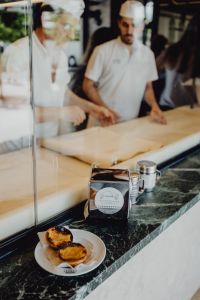 Pastel de nata in Lisbon at Manteigaria, Portugal