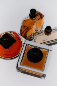 Kaboompics - Perfume Bottle Collection Beauty Flat Lay