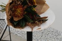 Kaboompics - Autumn Bouquet on a Round Coffee Table
