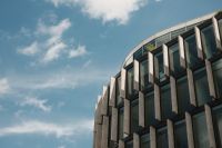 Kaboompics - Curved Modern Building Facade Against Blue Sky