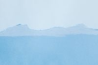Kaboompics - Blue Watercolor Paper with Torn Edge
