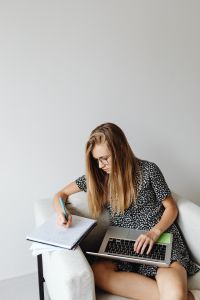 Kaboompics - Student Doing Homework on Laptop