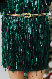 Kaboompics - Green Sequin Dress Texture for Festive Fashion Backgrounds