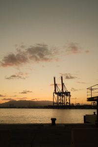 Kaboompics - Port Crane Silhouette at Malaga Sunset