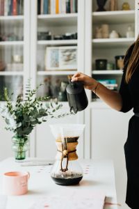 Home Office Lifestyle: Coffee Brewing and Daily Planning