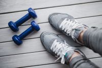 Kaboompics - Grey sport shoes