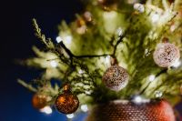 Kaboompics - Soft Christmas Tree Silhouette with Bokeh Lights