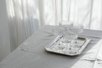 Kaboompics - Crystal Glasses on Metallic Tray Close-Up
