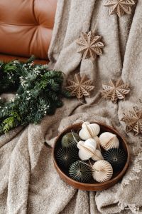 Christmas Home Decor with Wooden and Paper Ornaments