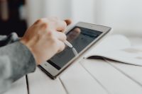 Kaboompics - Man using a tablet