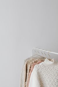 Kaboompics - Cream Sweater With White Copy Space