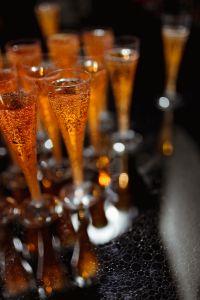 Kaboompics - Vertical Aperol Spritz Glasses with Dark Copy Space
