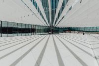 Kaboompics - Modern white building, EDP Headquarters of architect Aires Mateus, Lisbon, Portugal