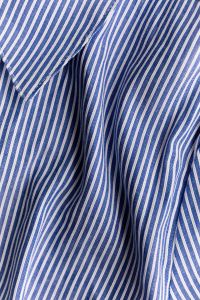 Kaboompics - Blue Striped Shirt – Chest Pocket and Fabric Drape