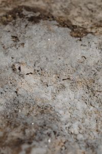 Kaboompics - Close Up of Light Gray Rock with Brown Natural Staining