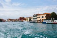 Kaboompics - Long View down Murano Canal with Waterfront Palazzi and Moored Boats