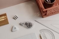 Kaboompics - Student Desk with Geometry Tools and School Supplies