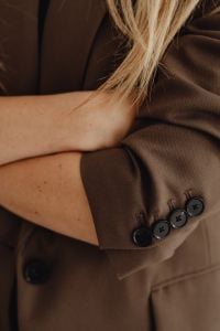 Kaboompics - Close-Up of Female Architect Wearing Brown Business Suit