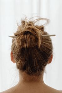 Kaboompics - Back View of Pencil Bun Hairstyle