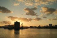 Kaboompics - Malaga Port Silhouette at Sunset