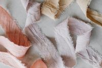 Kaboompics - Linen Ribbon with fringed edges - handmade