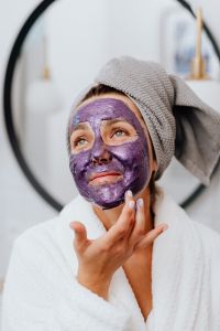 Kaboompics - Woman with facial skincare mask