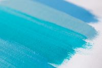 Kaboompics - Soft Focus Turquoise Brush Strokes on White Canvas