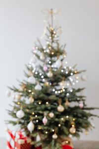 Kaboompics - Soft Focus Christmas Tree with Glowing Holiday Lights