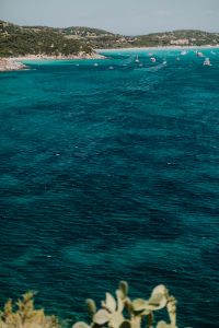 Kaboompics - Sailboats Crossing Deep Blue Water in a Coastal Bay