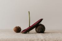 Kaboompics - Small Beets and Dried Pods on Linen