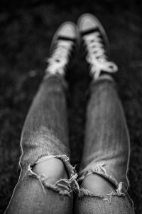 Black sneakers