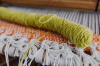 Kaboompics - Colorful Woven Yarn Texture on a Loom