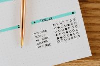 Kaboompics - Bullet Journal Habit Tracker Detail
