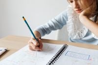 Kaboompics - Geometry Homework with Calculator and Notebook
