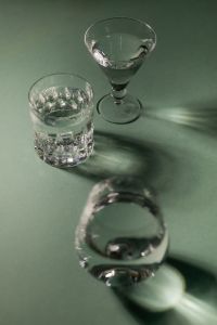 Kaboompics - Moody Glassware Photography With Deep Green Shadows