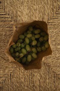 Kaboompics - Overhead Green Grapes in Paper Bag