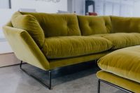 Kaboompics - Close-Up of Olive Green Sofa Arm and Tufted Velvet Upholstery