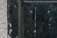 Kaboompics - Weathered Green Wooden Door Beside Rough Stone Doorjamb, Naples Italy Architecture Detail