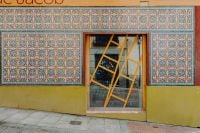 Kaboompics - Blue and Orange Spanish Ceramic Tiles Around a Madrid Shop Window