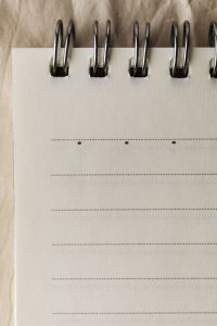 Kaboompics - Notebook Page Mockup With Lines Minimal Style